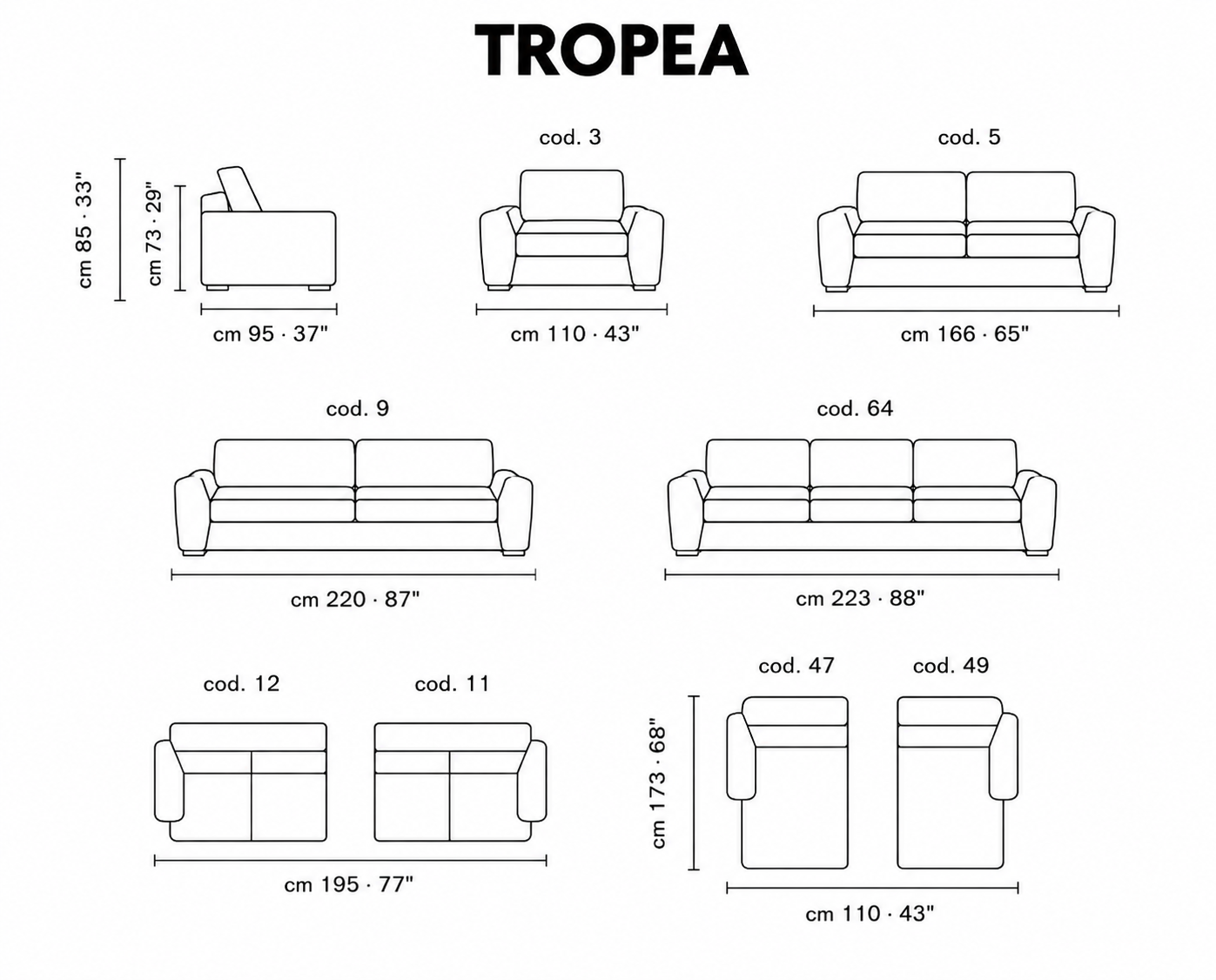 Tropea_rozmery